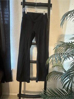 Women's Black Wide Leg Pants - High Waist Flare